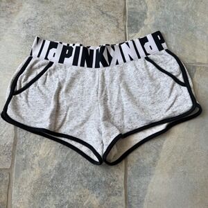 Y2K PINK Victoria's Secret Logo Waistband Lounge Shorts Size L‎ Micro Mini